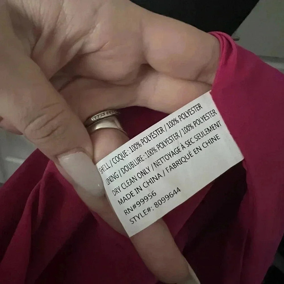 NWT | Shoshanna | Quinn Satin Jacquard Midi Dress in Raspberry | Size 6 - Picture 5 of 12